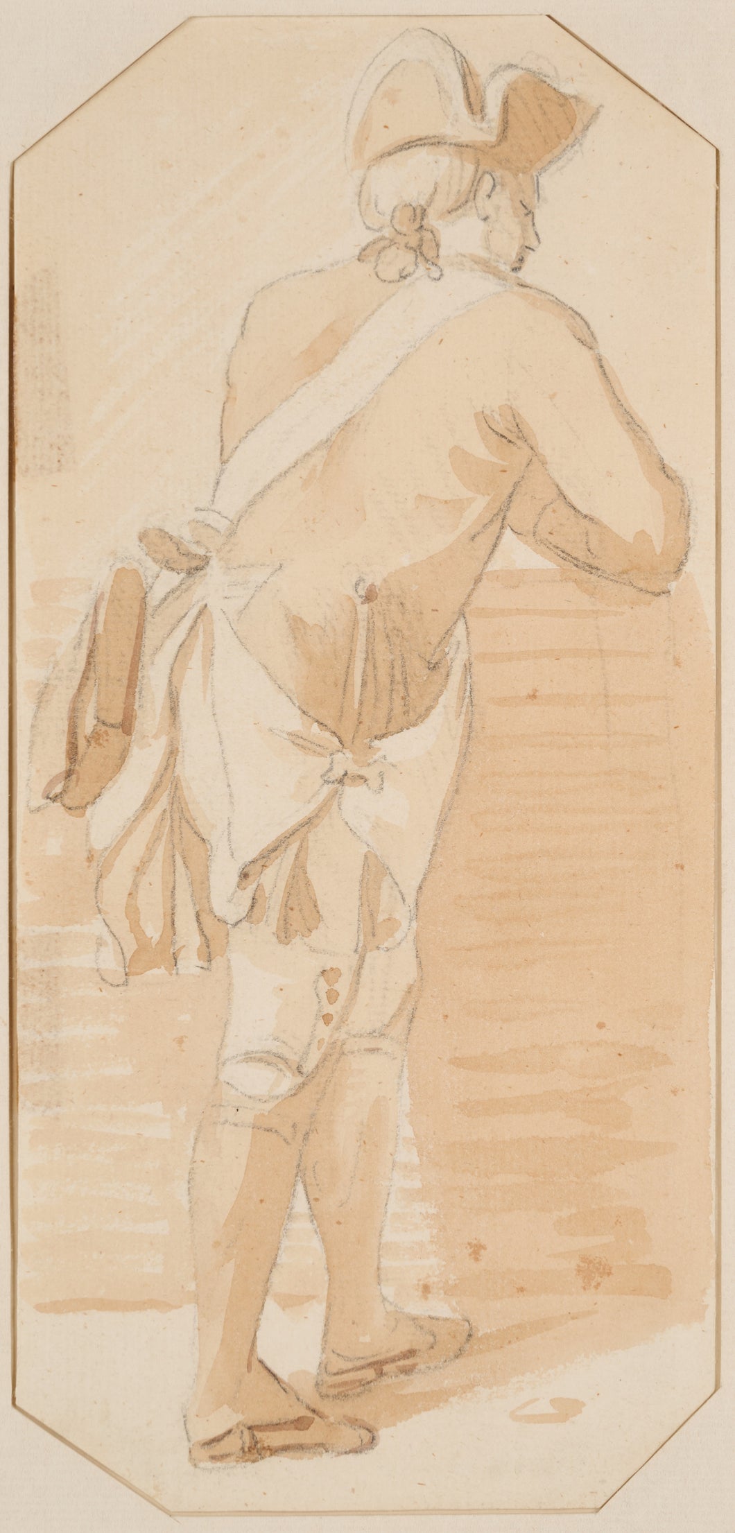 Paul Sandby R.A Study Of A Soldier Circa.1770