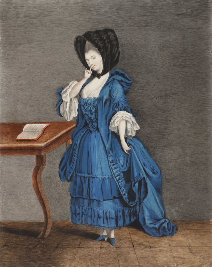 German School 18th.Century Gouache On Vellum The Secret Circa.1770