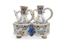 Load image into Gallery viewer, Late 18th.Century De Roos Dutch Delftware Condiment Set On Stand
