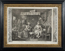 Load image into Gallery viewer, William Hogarth The Harlots Progress A Set Of Six 18th.Century Copper Engravings In Sanded Slip Frames
