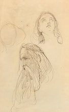 Load image into Gallery viewer, Sir William Boxall R.A. Pen And Ink Drawing Head Studies Circa.1825
