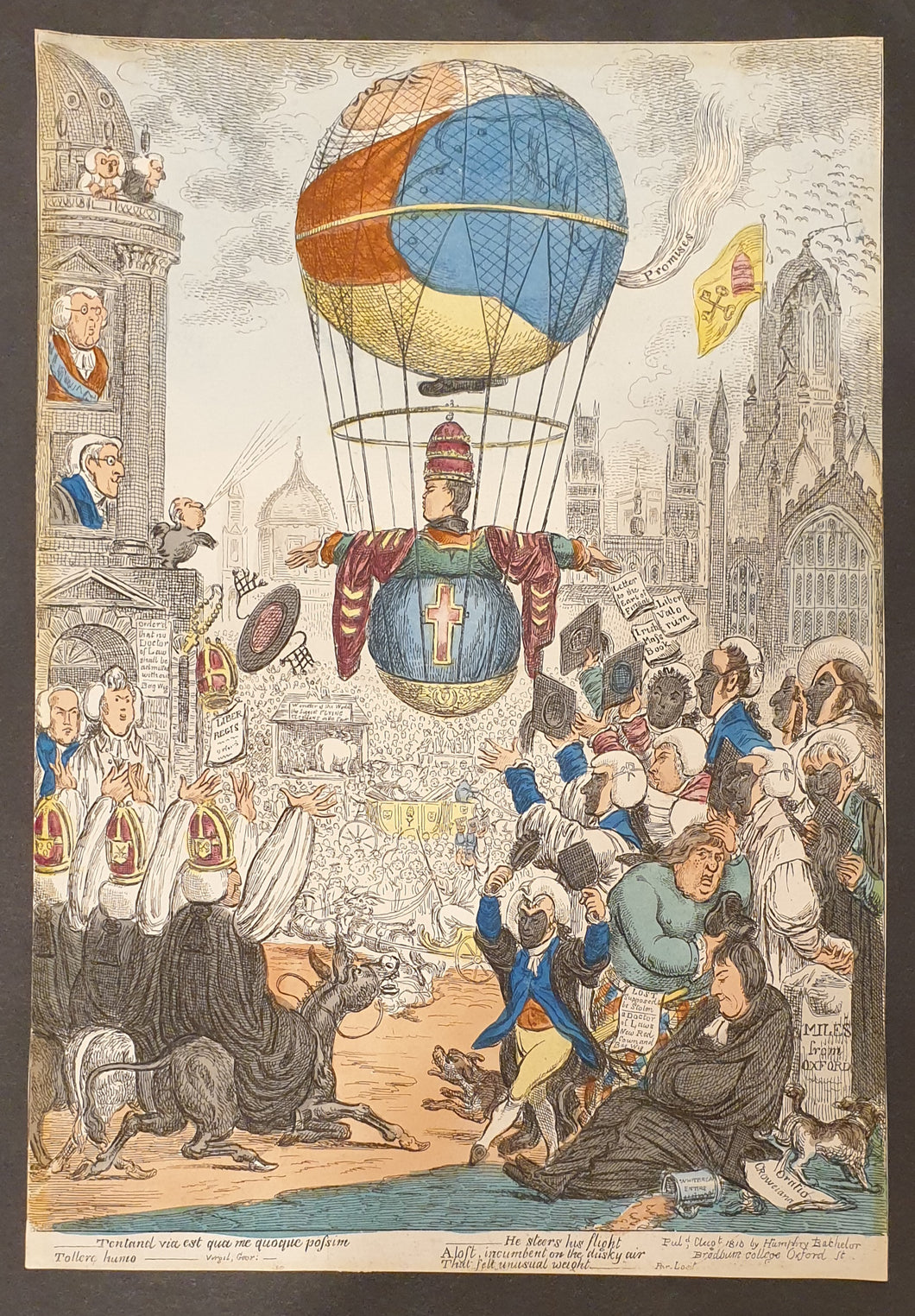 James Gillray He Steers His Flight Aloft