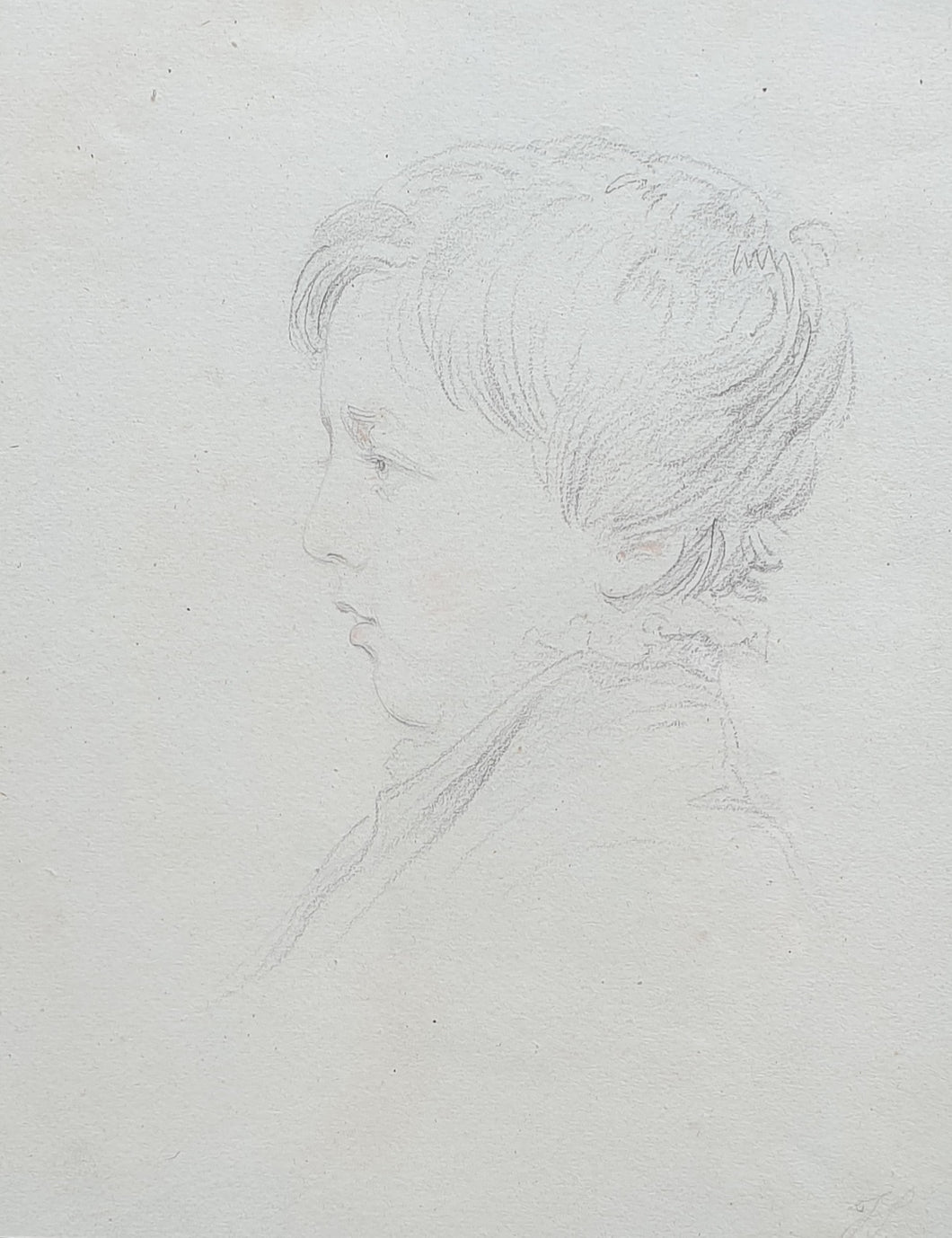 Josiah Slater Pencil Portrait The Artists Son