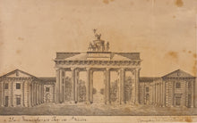 Load image into Gallery viewer, Georg Greis Watercolour Drawing The Brandenburg Gate Berlin 1814
