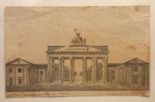 Load image into Gallery viewer, Georg Greis Watercolour Drawing The Brandenburg Gate Berlin 1814
