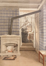Load image into Gallery viewer, Théophile Steinlen Watercolour Interior Montreux 1832
