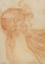 Load image into Gallery viewer, Harold Speed Study For April Red Chalk Drawing Ca.1899
