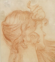 Load image into Gallery viewer, Harold Speed Study For April Red Chalk Drawing Ca.1899
