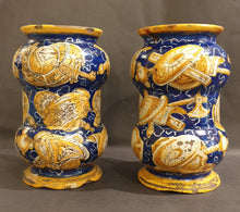Load image into Gallery viewer, Pair Of Castel Durante Maiolica Albarelli Dated 1580
