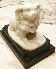 Load image into Gallery viewer, Matthew Wharton Johnson 1818 Sculpted Marble Cavalier Spaniel
