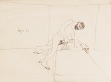 Load image into Gallery viewer, Francis Newton Souza Lovers Drawing 1963
