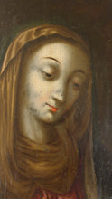Load image into Gallery viewer, 16th.Century Spanish School Oil On Panel Madonna
