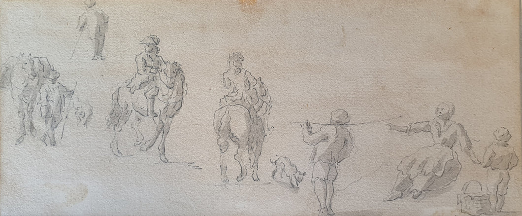 Thomas Ross Fl.1730-1757. A Sheet Of Studies.