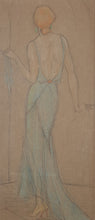 Load image into Gallery viewer, Lewis Baumer 1870-1963 Chalk Drawing 1930s Evening Gown
