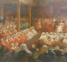 Load image into Gallery viewer, George Hayter Oil Sketch Queen Victoria Opening Parliament 1837
