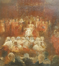 Load image into Gallery viewer, George Hayter Oil Sketch Queen Victoria Opening Parliament 1837
