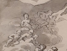 Load image into Gallery viewer, Hubert François Gravelot Mercury And Larunda Before Juno Early 18th.Century Pen And Ink Drawing
