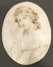 Load image into Gallery viewer, John Raphael Smith Portrait Of A Lady Holding A Negro Masquerade Mask
