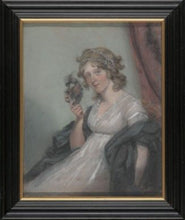 Load image into Gallery viewer, John Raphael Smith Portrait Of A Lady Holding A Negro Masquerade Mask
