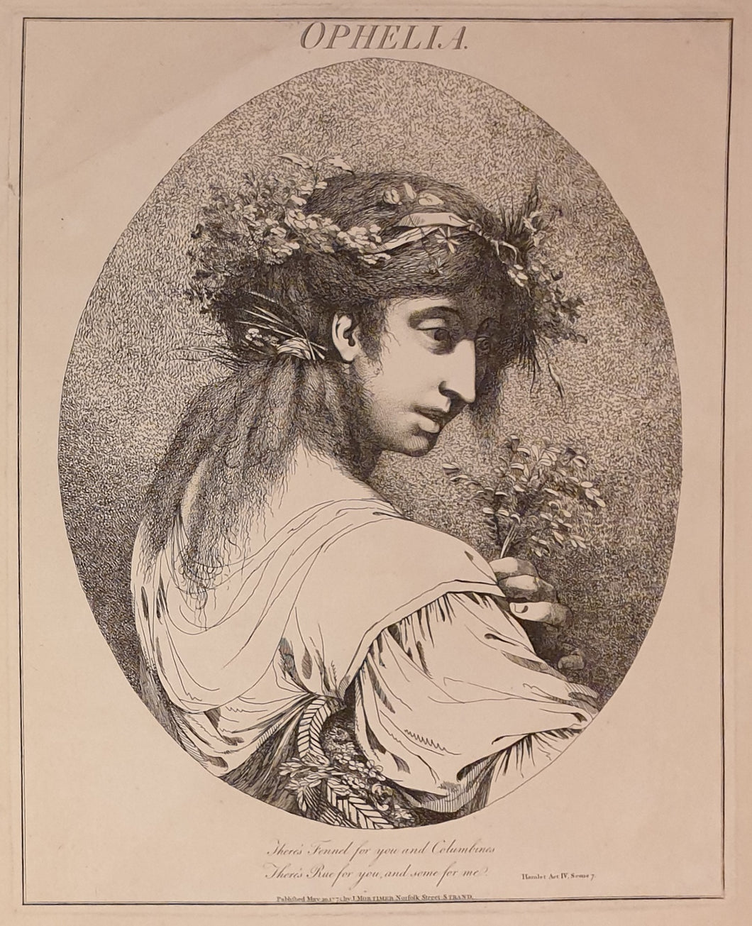 Ophelia John Hamilton Mortimer Etching