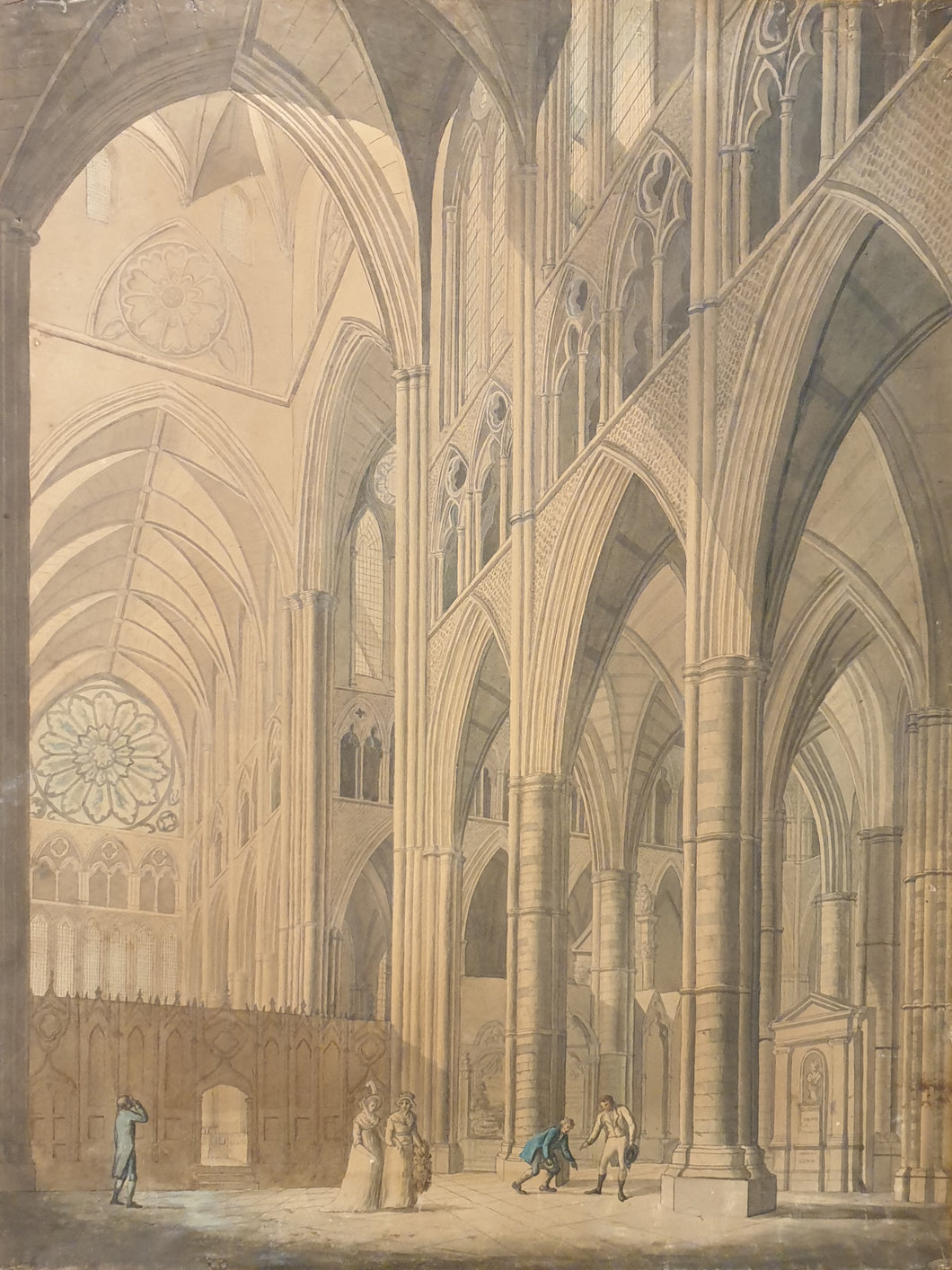 Poets' Corner Westminster Abbey Thomas Malton The Younger Watercolour