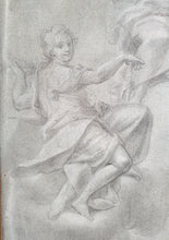 Load image into Gallery viewer, Apollo And Two Muses 18th.Century Italian School Drawing
