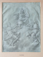 Load image into Gallery viewer, Apollo And Two Muses 18th.Century Italian School Drawing
