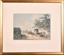 Load image into Gallery viewer, Late 18th.Century Road Travel Watercolour Drawing
