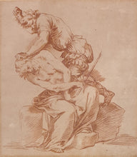 Load image into Gallery viewer, The Mocking Of Christ 18th.Century Spanish School Red Chalk Drawing
