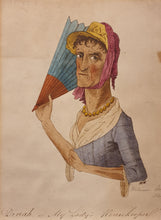 Load image into Gallery viewer, Dinah Or My Lady&#39;s Housekeeper Early 19th.Century Caricature Watercolour
