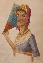 Load image into Gallery viewer, Dinah Or My Lady&#39;s Housekeeper Early 19th.Century Caricature Watercolour
