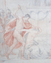 Load image into Gallery viewer, The Sacrifice Of Iphigenia At Aulis 18th.Century French Neoclassical School Drawing
