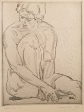Load image into Gallery viewer, Frederick Carter Etching &quot;Seated Nude&quot; 1932
