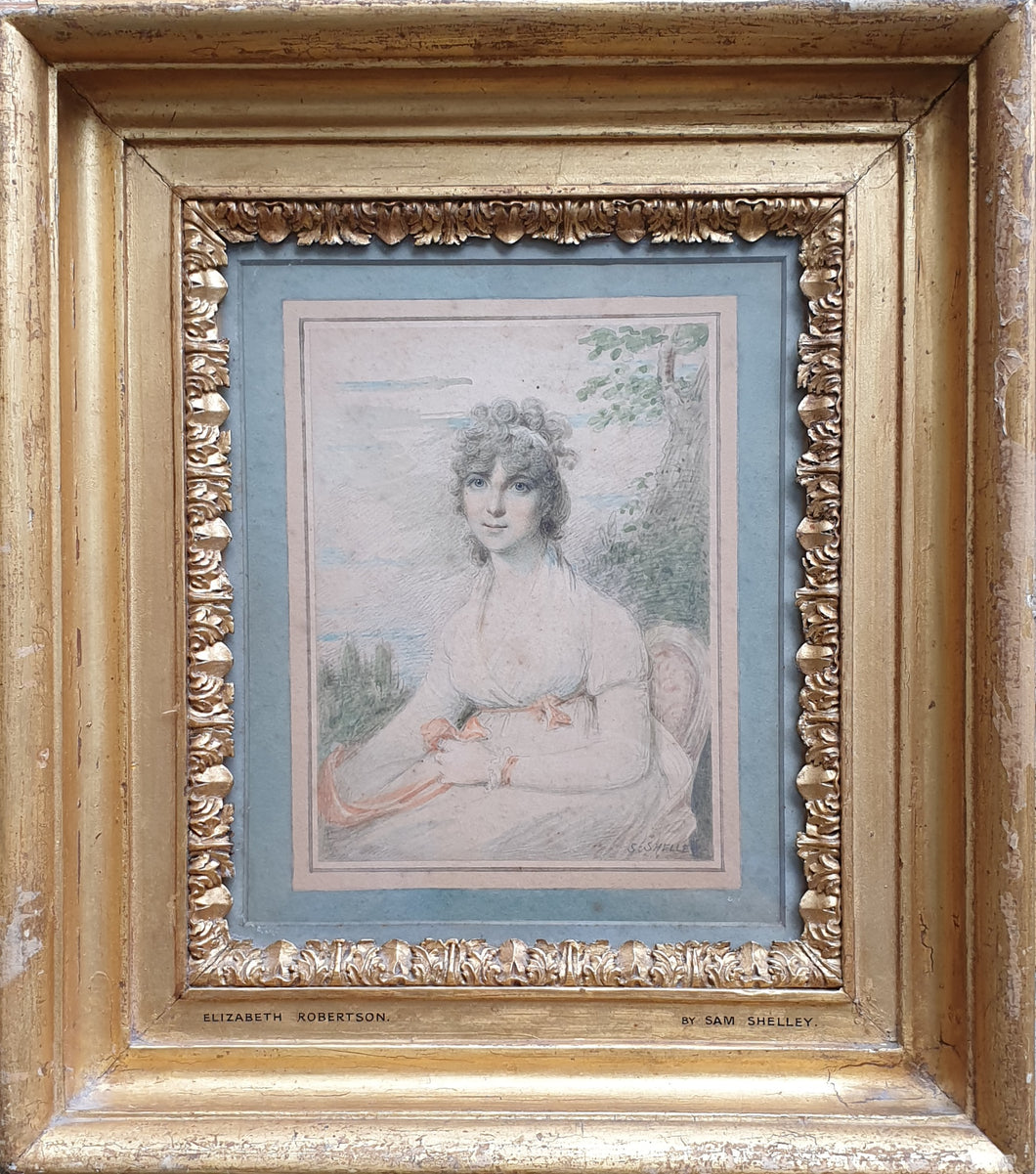 Samuel Shelley Watercolour Portrait Of Elizabeth Robertson