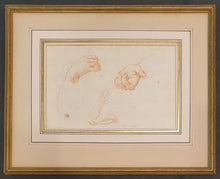 Load image into Gallery viewer, Roman School Late 17th.Century Red Chalk Study Of Hands
