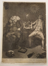 Load image into Gallery viewer, The Solid Enjoyment Of Bottle And Friend Carington Bowles Mezzotint Engraving 1774
