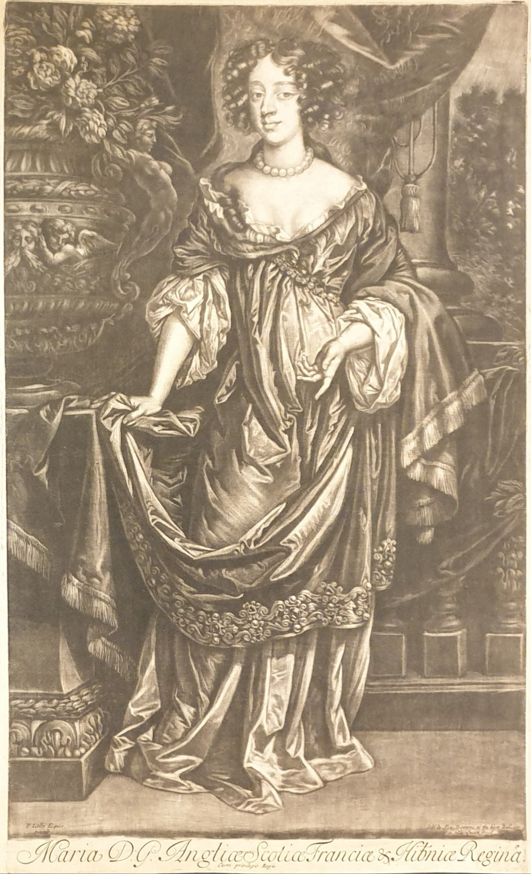 Mary Of Modena Mezzotint Engraving Circa.1685