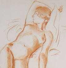 Load image into Gallery viewer, Wilfrid Gabriel De Glehn RA Red Chalk Figure Study
