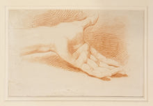 Load image into Gallery viewer, French School 18th.Century Red Chalk Drawing Hand Study
