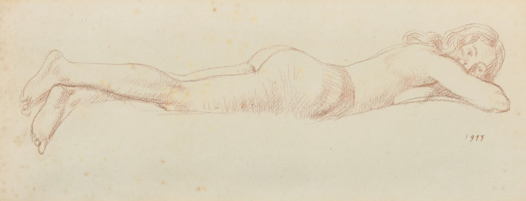Randolph Schwabe Red Chalk Figure Study 1943