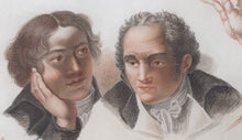 Load image into Gallery viewer, Abraham Constantin Early 19th.Century Red And Black Chalk Portrait Study Of Gentlemen And Hands
