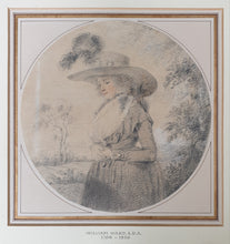 Load image into Gallery viewer, William Ward A.R.A. Chalk Drawing &quot;The Musing Charmer&quot;
