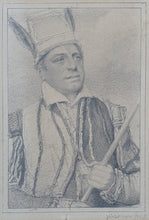 Load image into Gallery viewer, John Fawcett As "Touchstone" In "As You Like It" Pencil Drawing By Thomas Wageman 1818.
