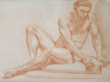 Load image into Gallery viewer, Italian School 18th.Century Red Chalk Male Nude Study

