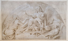 Load image into Gallery viewer, Roman School 17th.Century Pen Ink And Wash Drawing Juno
