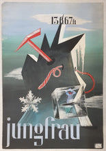 Load image into Gallery viewer, Jungfrau Original Artwork Design Circa.1950.
