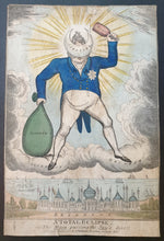 Load image into Gallery viewer, A Total Eclipse Caricature Engraving Of  King George The Fourth Brighton 1820
