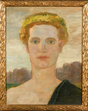Load image into Gallery viewer, German School Late 19th.Century Portrait Of Garlanded Youth

