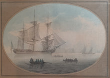 Load image into Gallery viewer, Samuel Atkins Watercolour Study Of A Warship Circa.1790
