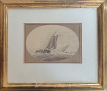 Load image into Gallery viewer, Samuel Atkins Watercolour Study Of A Cutter In A Heavy Sea Circa.1790
